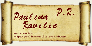 Paulina Ravilić vizit kartica